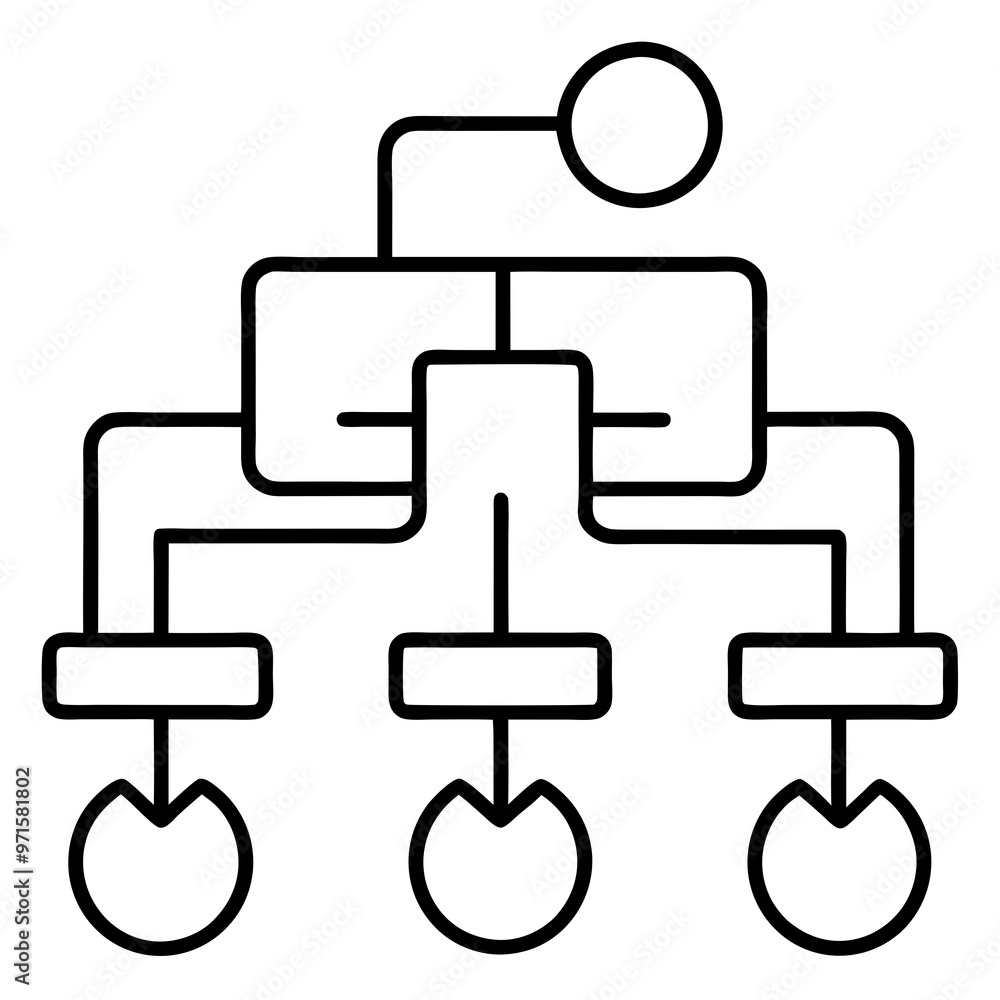 Workflow Management Icon Line Art Vector Workflow Management Icon Line Art Vector