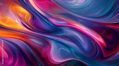 Abstract background with colorful swirls flowing and blending