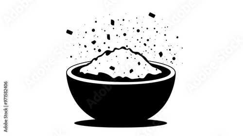 Creamy or chunky substance integrated into dough, adding richness and flavor, vector illustration art