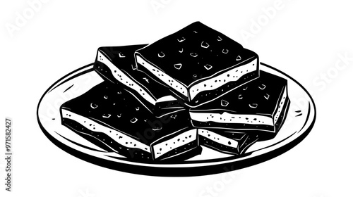 Crumbly mixture of graham crackers and butter used as a crust for cheesecakes or pies, vector illustration art