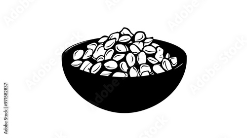 Finely crushed nuts used as garnish or mixed into recipes for added texture and flavor, vector illustration art