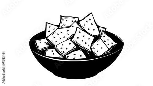 Mixture of crushed graham crackers and butter used as a base for pie or cheesecake, vector illustration art