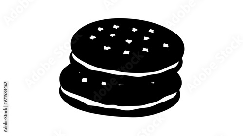 Minced cookies used as a flavorful base or garnish for sweet or baked goods, vector illustration art