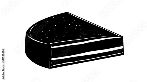 Classic confection piece with smooth, even surface and uniform, consistent texture throughout, vector illustration art