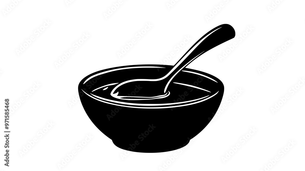Sweetened fruit puree, reduced to a thick consistency, typically used in pastries, vector illustration art Sweetened fruit puree, reduced to a thick consistency, typically used in pastries, vector illustration art
