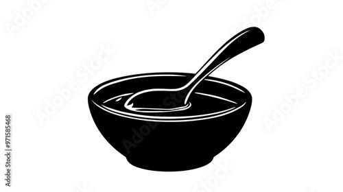 Sweetened fruit puree, reduced to a thick consistency, typically used in pastries, vector illustration art