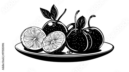 Syrupy blend of fruit and sweetener, used to add flavor to baked products, vector illustration art