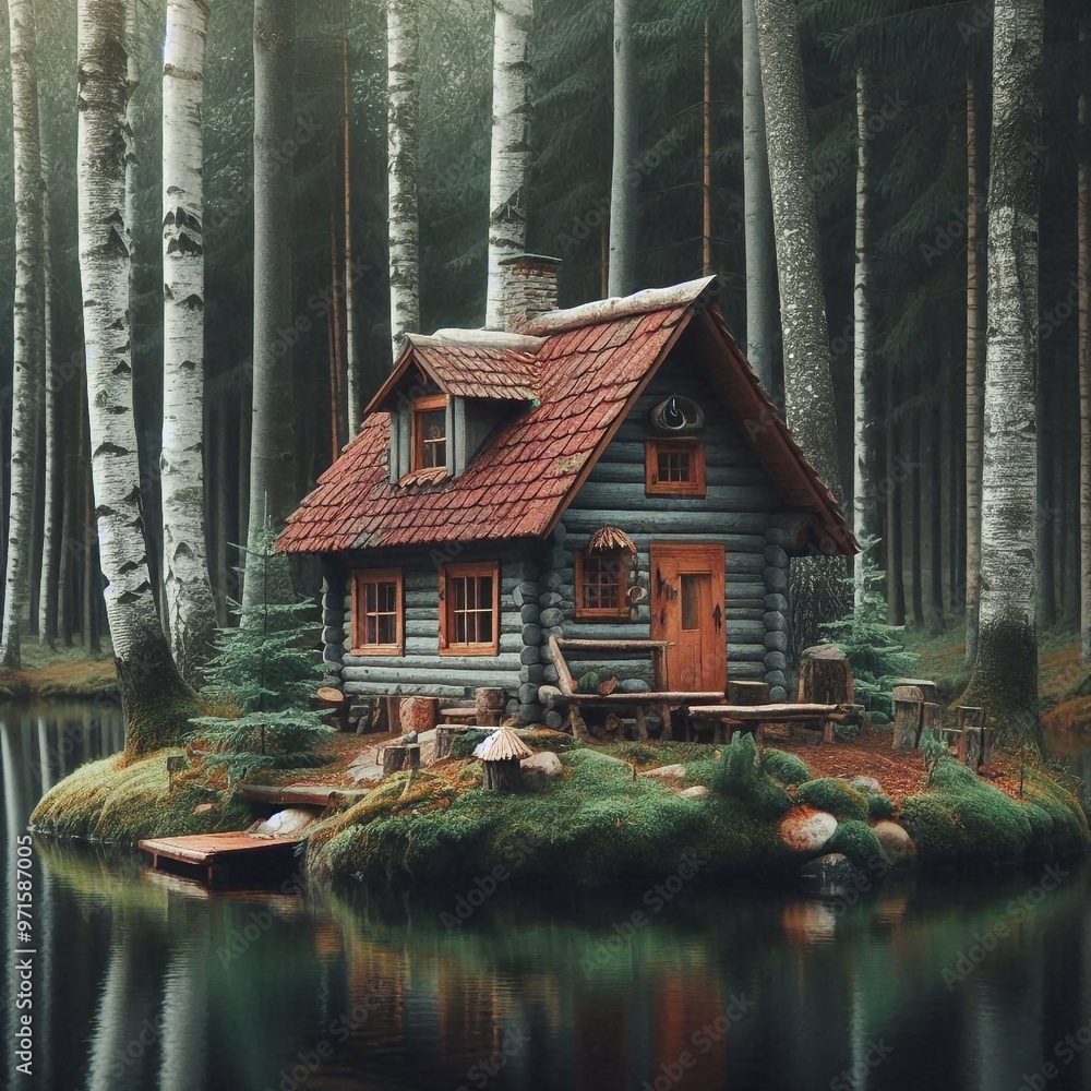 Fototapeta premium Fischerhütte