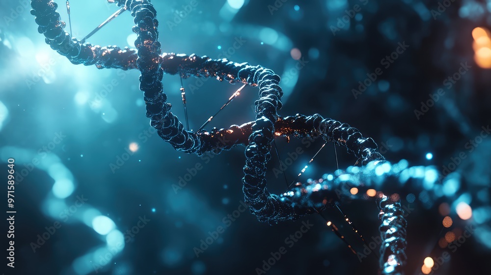 DNA Helix in Futuristic Genetic Engineering. DNA Helix in Futuristic Genetic Engineering.