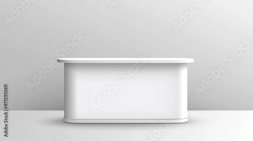 White Portable Exhibition Counter.