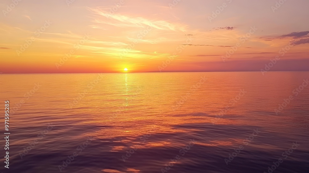Golden Hour Sunset Over the Ocean Golden Hour Sunset Over the Ocean