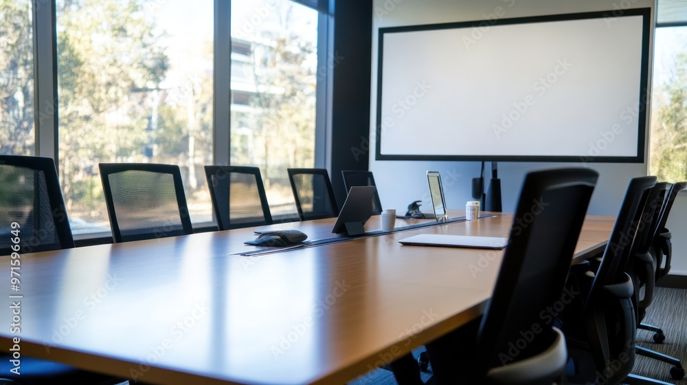Empty Conference Room Ready for a Meeting Empty Conference Room Ready for a Meeting
