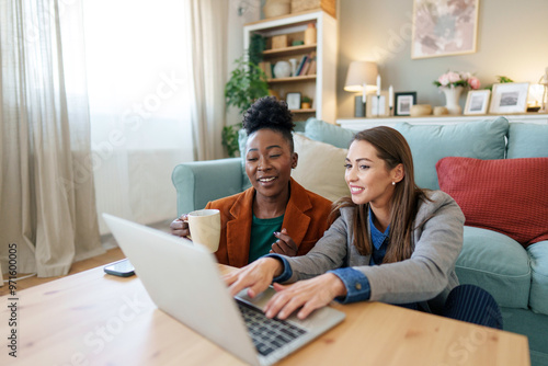 Diverse Female Entrepreneurs in Home Office