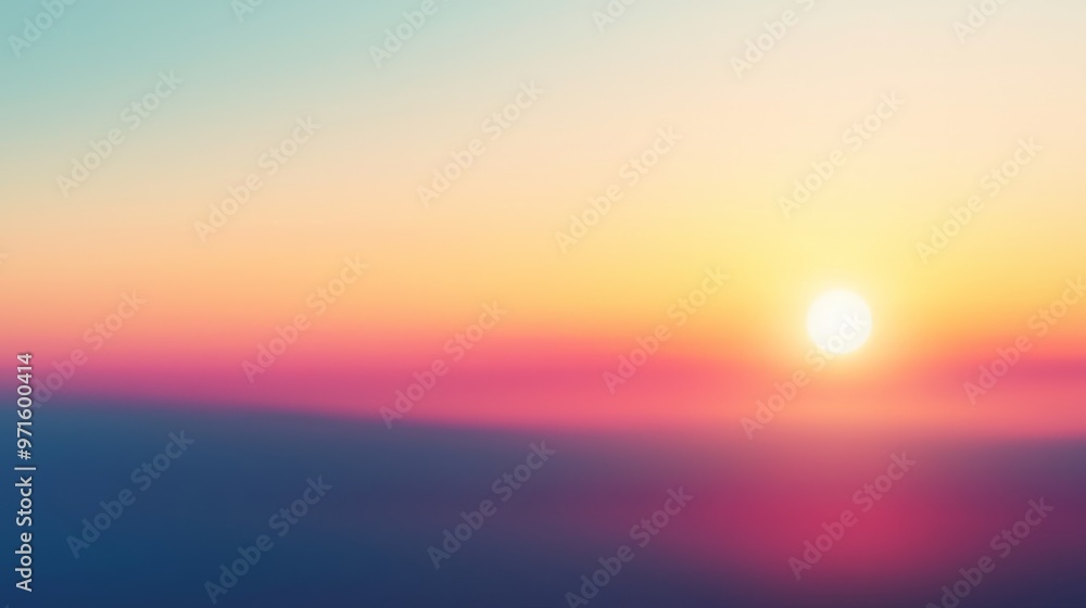 Sunset Glow - Blurred Gradient Sky with Sun, Abstract , Background , Photography Sunset Glow - Blurred Gradient Sky with Sun, Abstract , Background , Photography