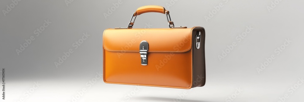 A 3D of a classic leather briefcase, perfect for business professionals or those who appreciate timeless style. The briefcase exudes sophistication and practicality, representing success, organizatio A 3D of a classic leather briefcase, perfect for business professionals or those who appreciate timeless style. The briefcase exudes sophistication and practicality, representing success, organizatio