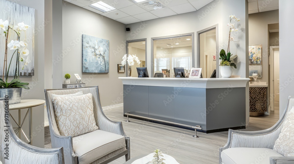 Modern Reception Area with a Touch of Luxury Modern Reception Area with a Touch of Luxury