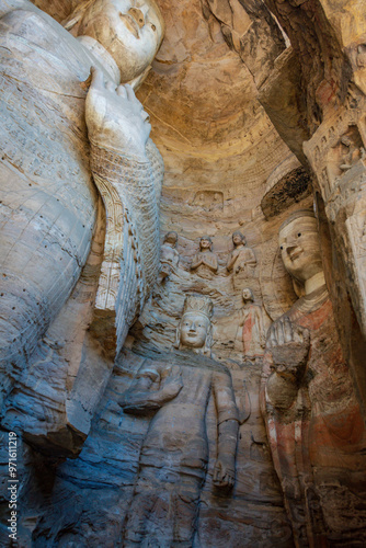 The Great Buddha Statue at Yungang Grottoes in Datong, Shanxi photo