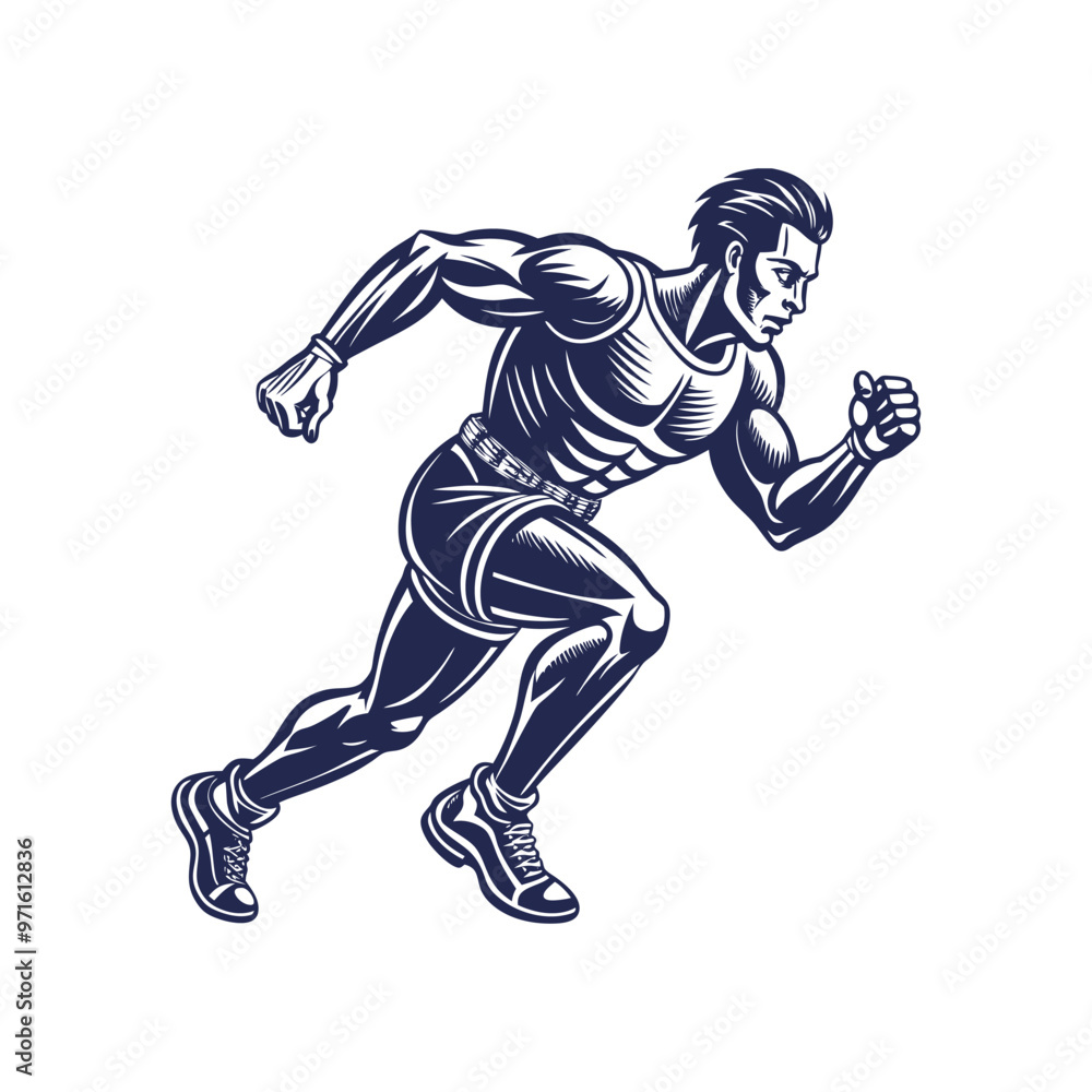 Running man silhouette Clipart isolated vector illustration Running man silhouette Clipart isolated vector illustration
