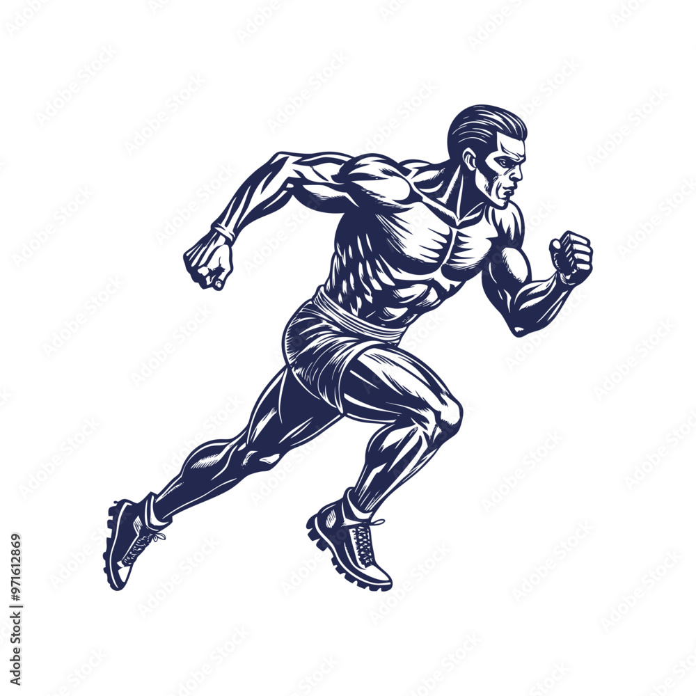 Running man silhouette Clipart isolated vector illustration Running man silhouette Clipart isolated vector illustration