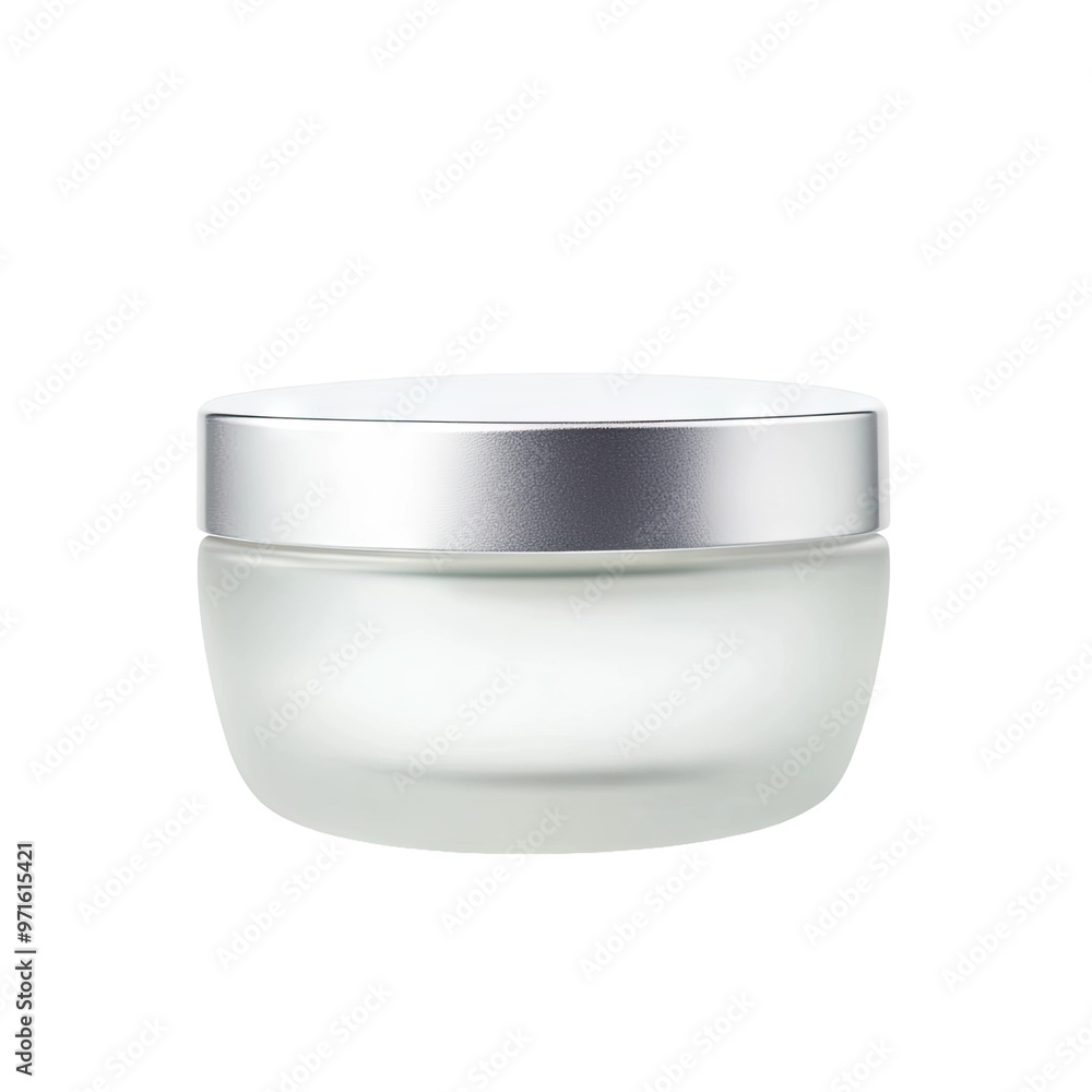 White jar with silver lid White jar with silver lid