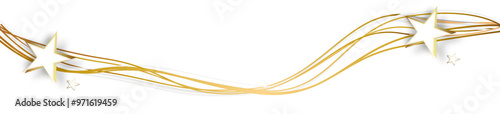 Weihnachten Band Banner Gold Welle Wellen Stern Sterne
