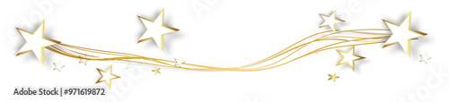 Sterne Band Banner Welle Stern Hintergrund Gold Weihnachten