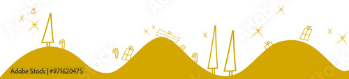 Band gold Welle Wellen Hintergrund Tannen