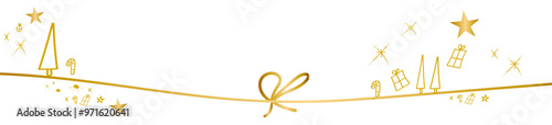 Band gold Banner Schleife Sterne Banner