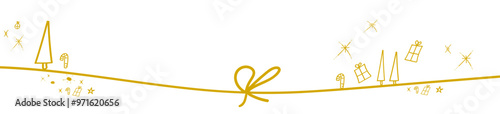 Band gold Banner Schleife Sterne Frohe Weihnachten