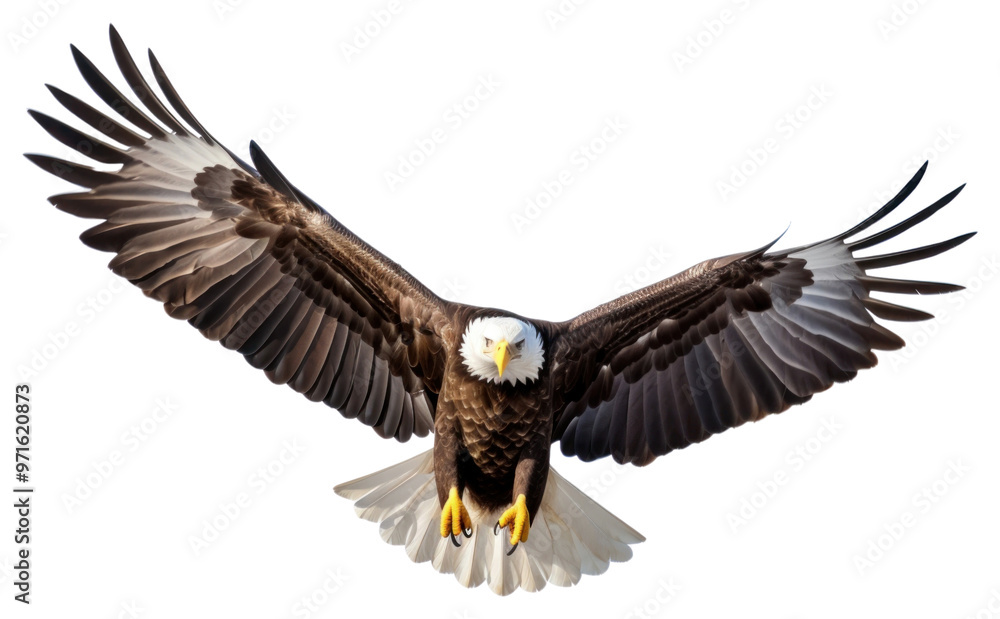 Obraz premium PNG Majestic bald eagle in flight