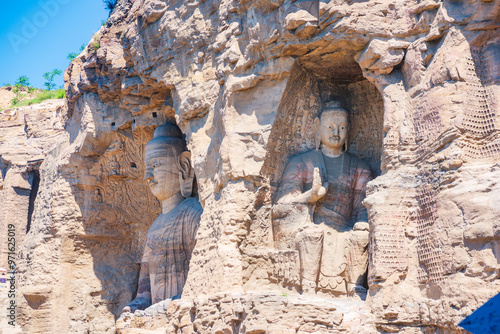 The Great Buddha Statue at Yungang Grottoes in Datong, Shanxi photo