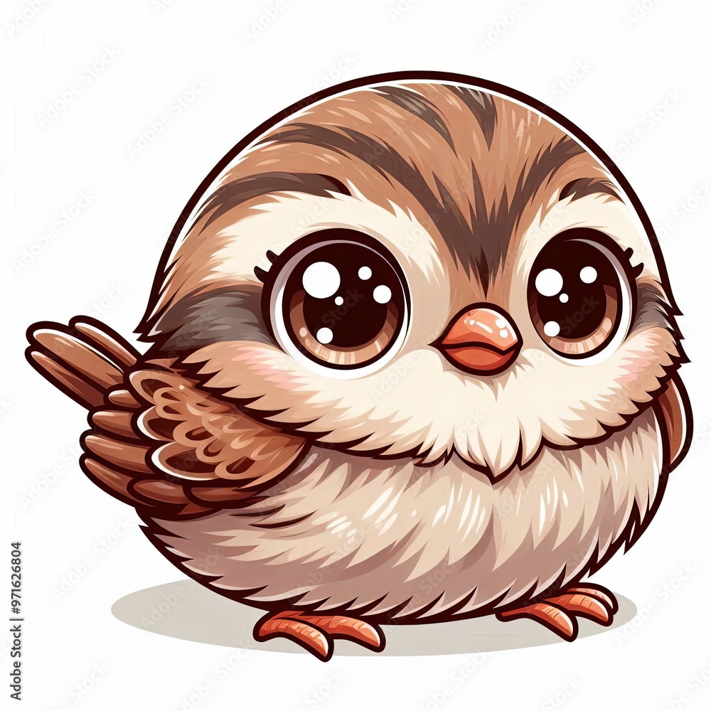 Fototapeta premium Charming Sparrow Friend
