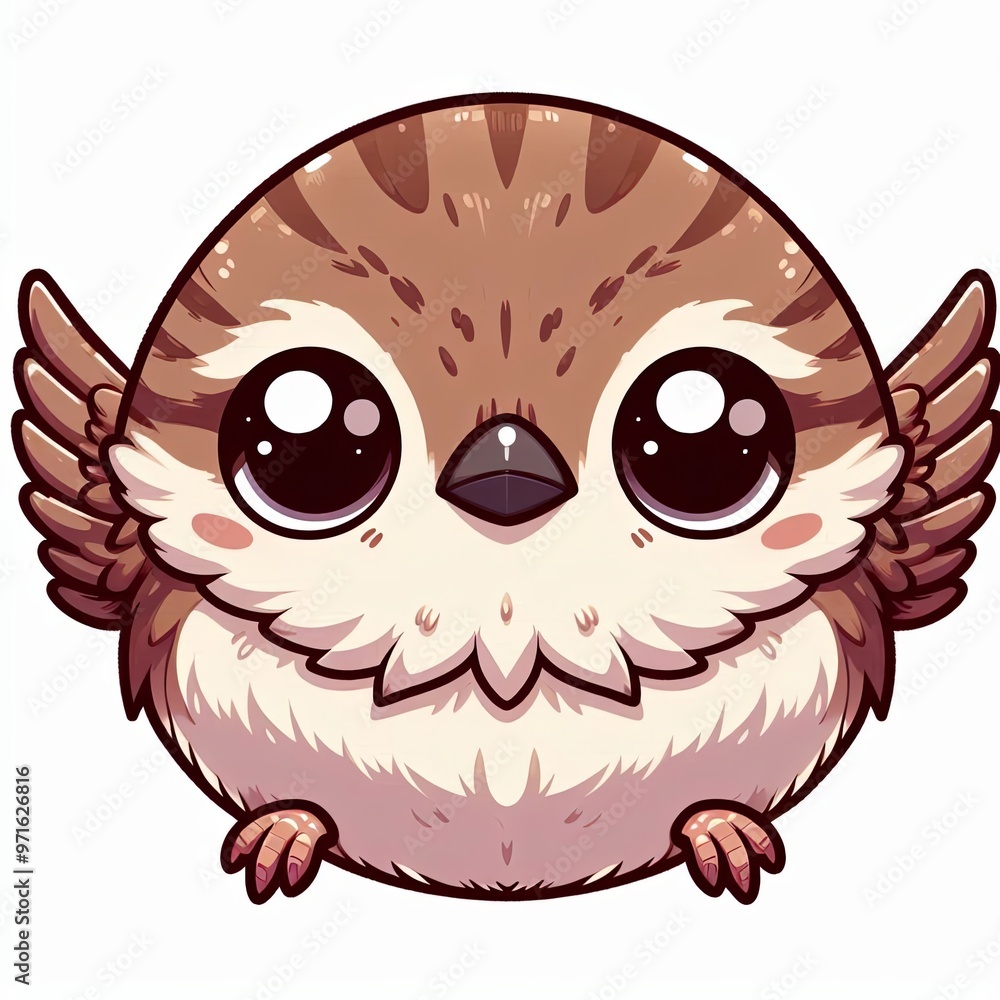 Fototapeta premium Bright-Eyed Sparrow Happiness