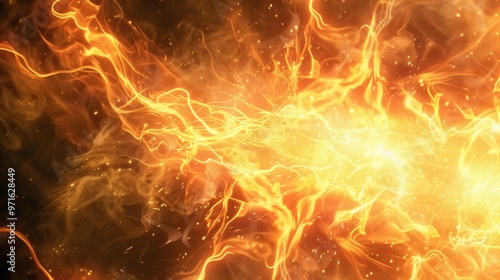 Shock and fire abstract background. photo