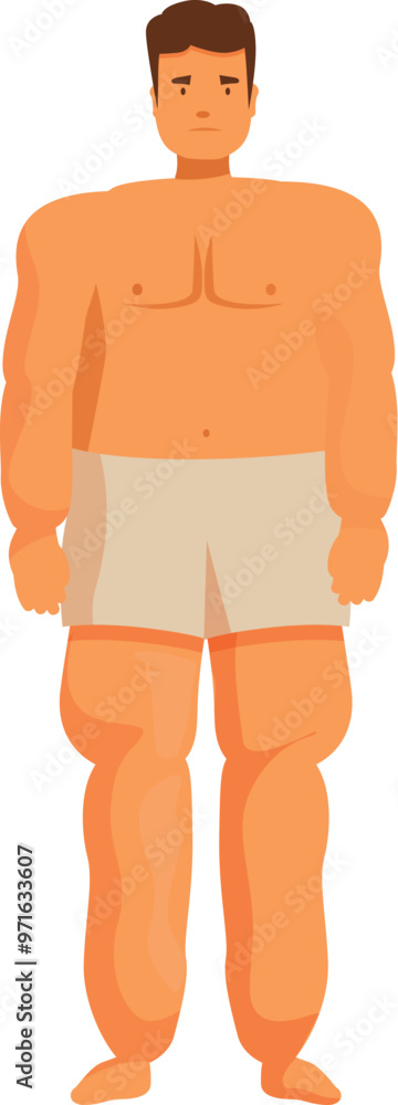 Fototapeta premium Bodybuilder with swollen muscles standing on white background, sport trauma concept