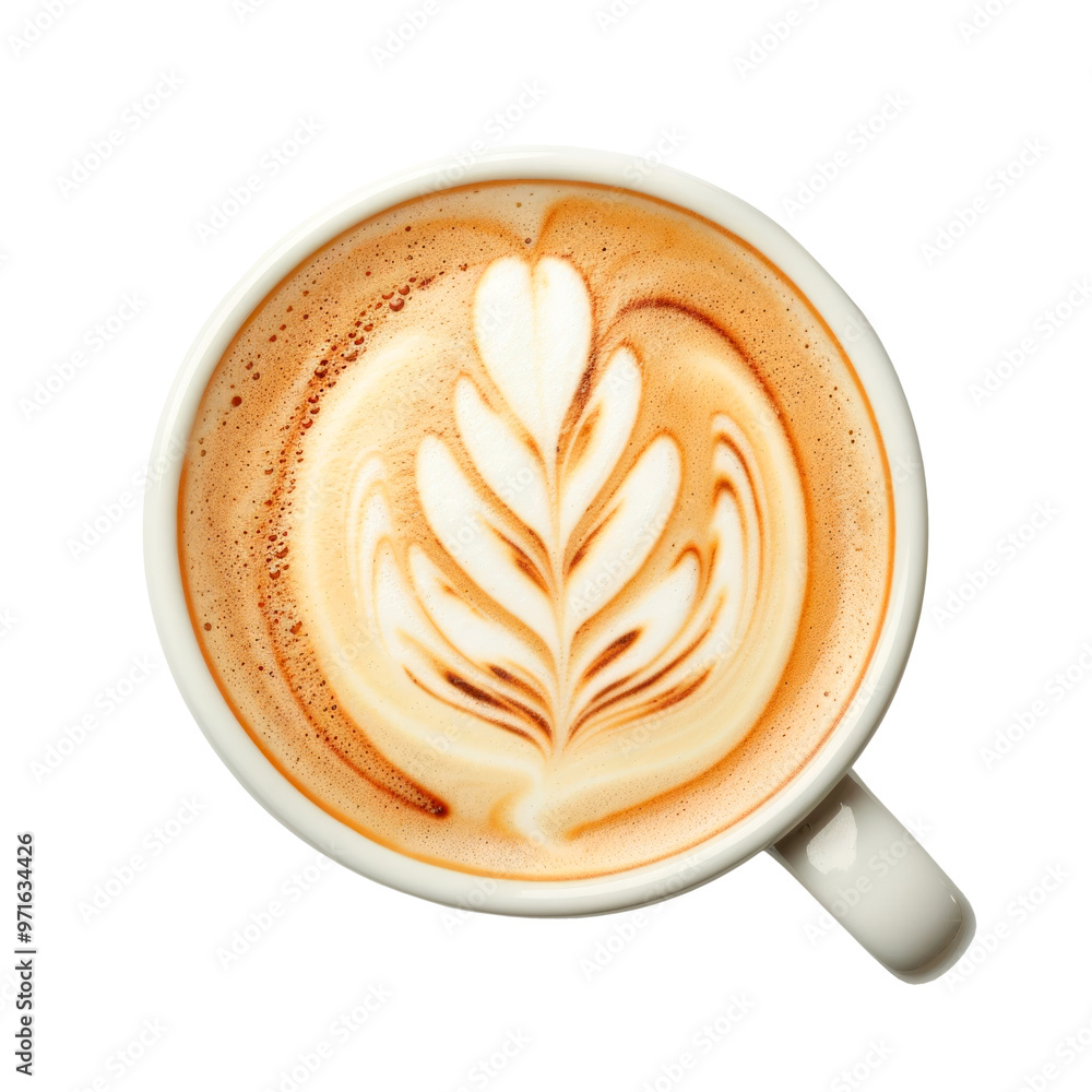 Cappuccino in a cup, isolated on transparent background. PNG element. Cappuccino in a cup, isolated on transparent background. PNG element.