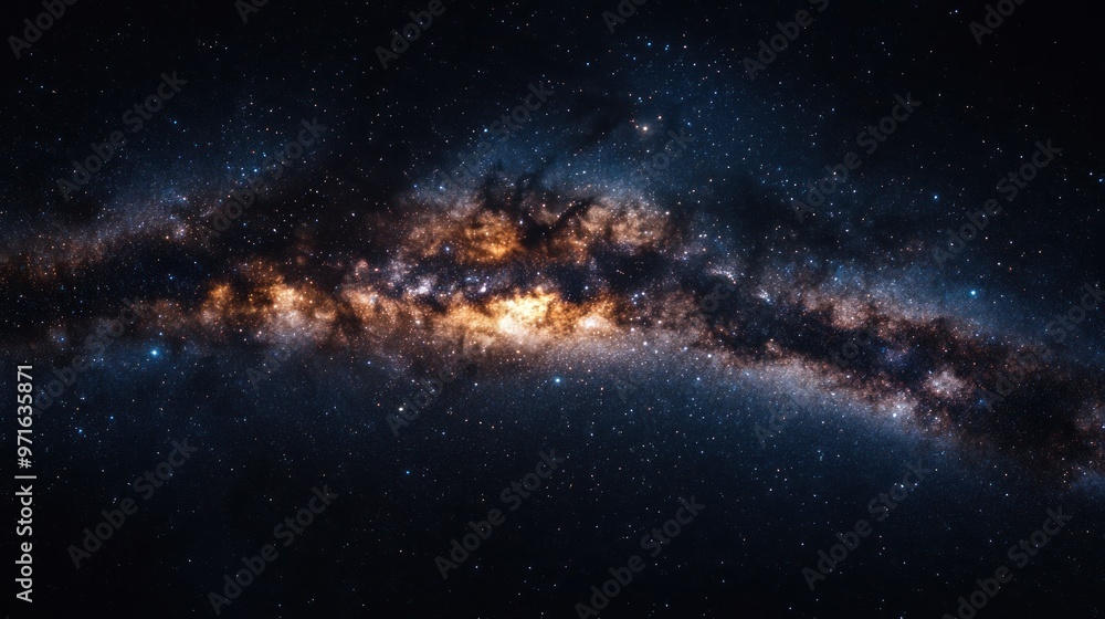 Fototapeta premium Stunning view of a galaxy filled with stars and cosmic dust.