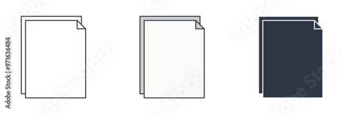 Document icon symbol vector illustration isolated on white background