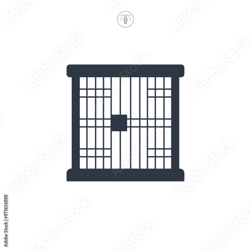 Prison Bars icon symbol vector illustration isolated on white background