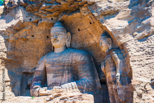 The Great Buddha Statue at Yungang Grottoes in Datong, Shanxi photo