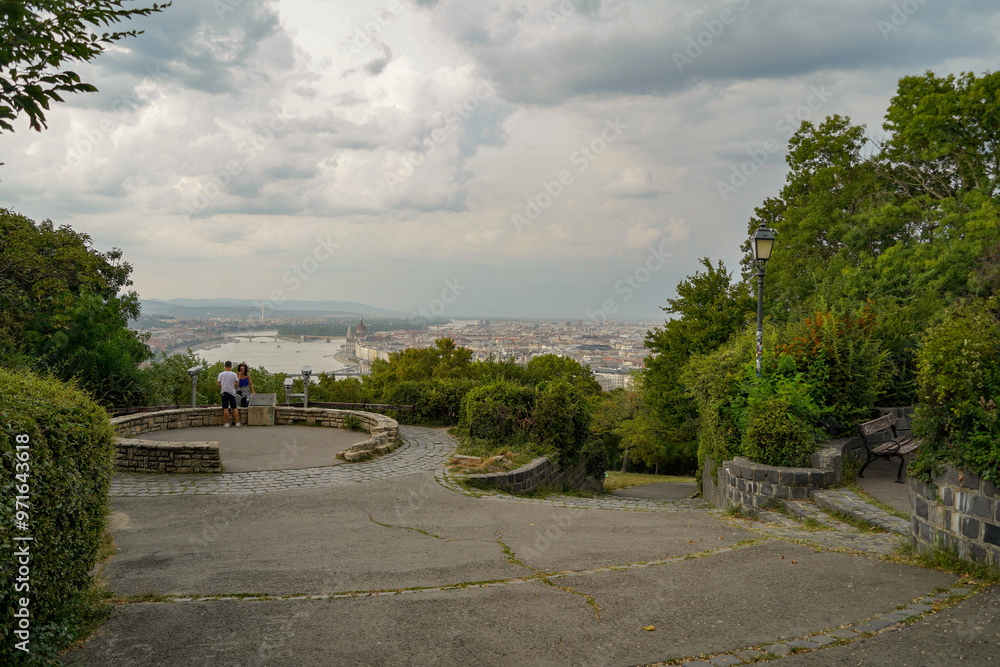 panoramic view of Budapest from Gellert Hill panoramic view of Budapest from Gellert Hill