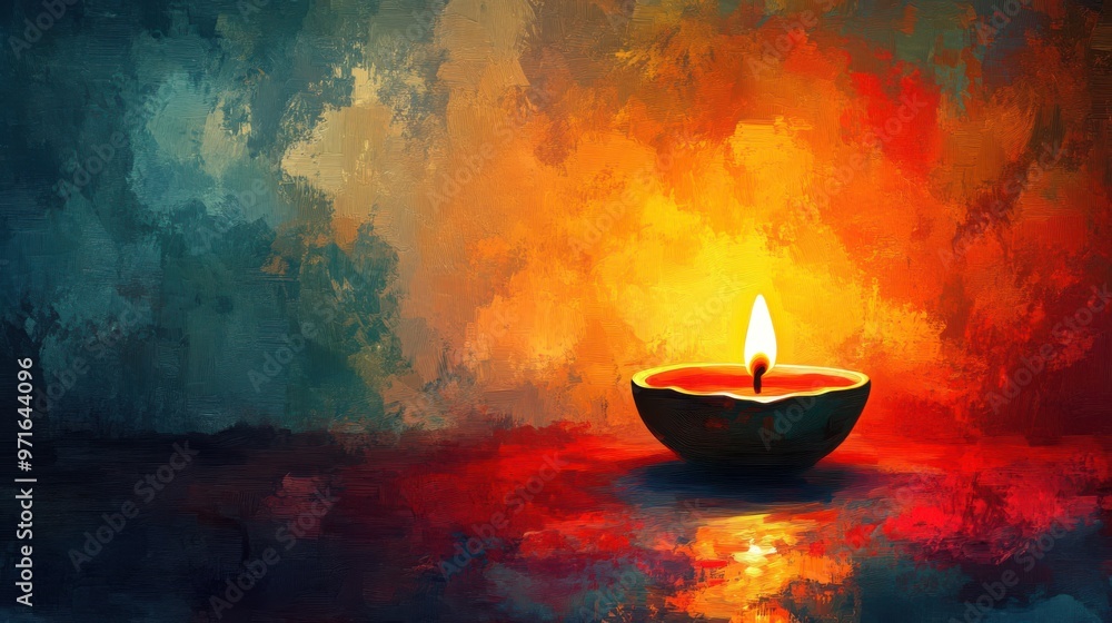 A serene Diwali card with simple design, warm tones, and a heartfelt message A serene Diwali card with simple design, warm tones, and a heartfelt message