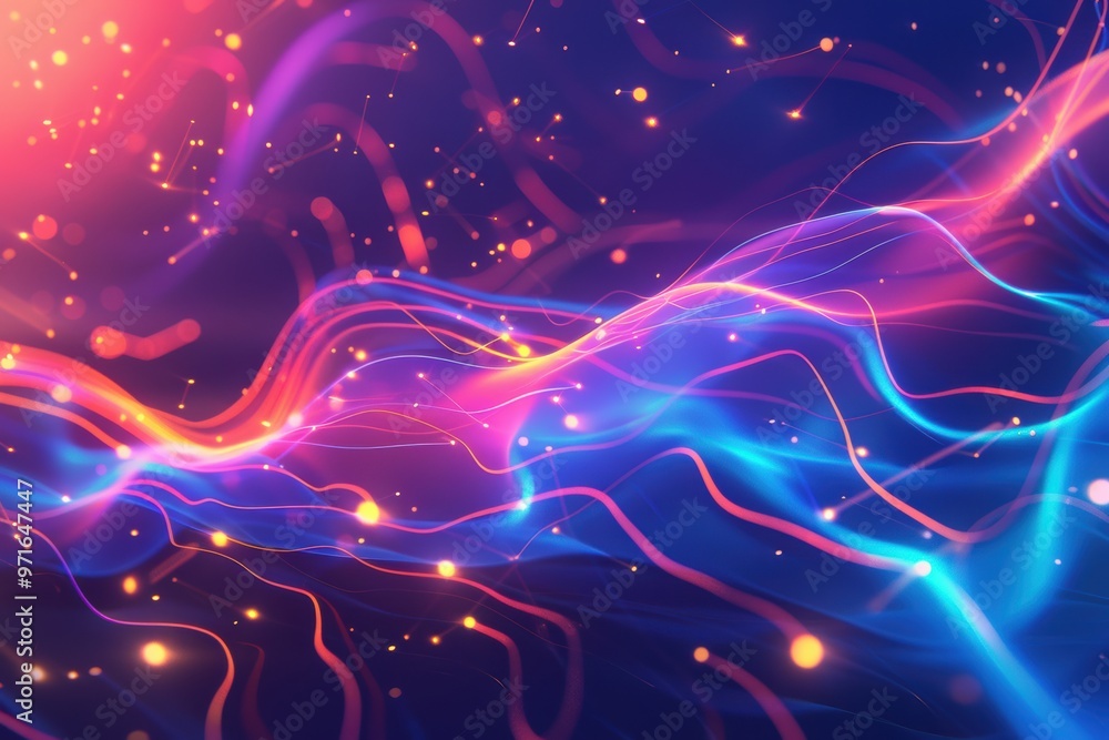 Obraz premium Futuristic AI algorithm abstract background with digital code and tech elements