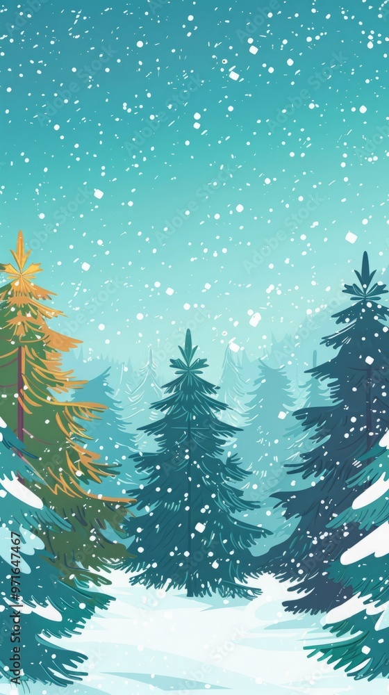 Obraz premium winter forest.