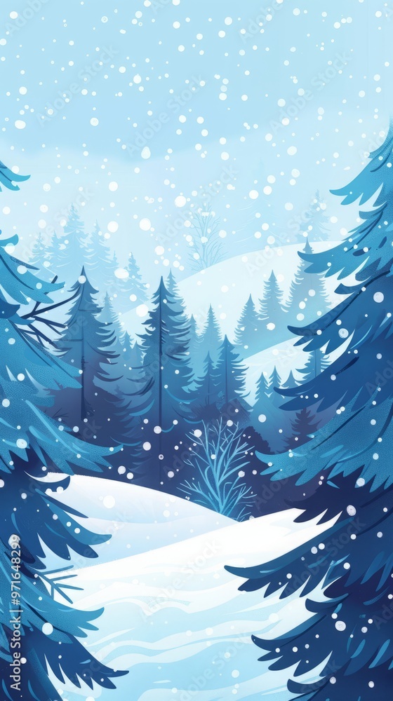 Obraz premium winter forest.
