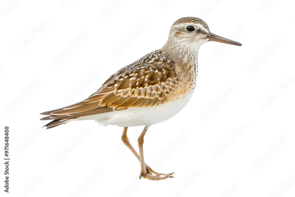 Isolated sanderling with a clean white background for visual use Isolated sanderling with a clean white background for visual use