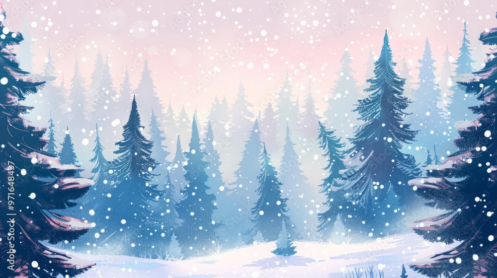 Obraz premium winter forest.