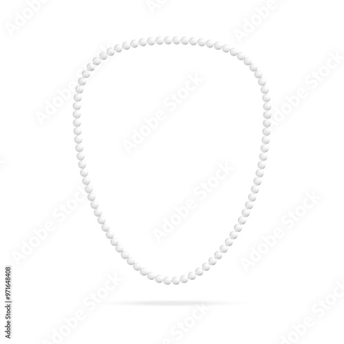 Pearl Necklace mock up isolated