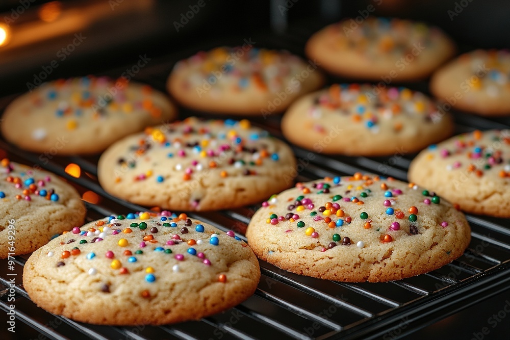 baked cookies in the oven