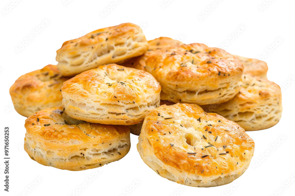 Fresh sausage biscuit isolated on a pristine white backdrop for graphics Fresh sausage biscuit isolated on a pristine white backdrop for graphics